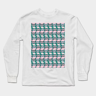 Pattern Geometry Flowers Pastel Long Sleeve T-Shirt